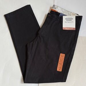 NWT Mens Dockers Black Slim Tapered Broken In Modern Khaki Pants 36” x 34”
